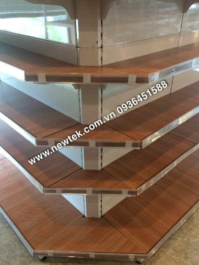 Kệ Siêu Thị Đơn – Lưng Gỗ
