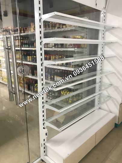 Kệ Siêu Thị đơn lưng lưới- Đợt Kính