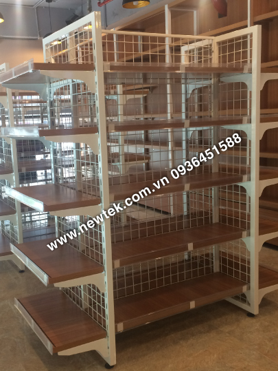 Kệ Siêu Thị Kép – Đợt Gỗ